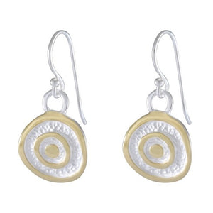 Spiral Earrings, Gold-Plated Sterling Silver, Artisan-Crafted Dangle Earrings - Model 1221-001