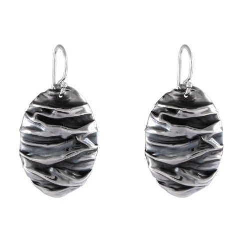 Abstract Swirl Sterling Silver Drop Earrings - Model 1242-002