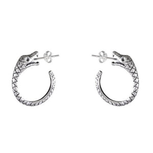 Sterling Silver Alligator Tail Hoop Earrings - Model 1243-005