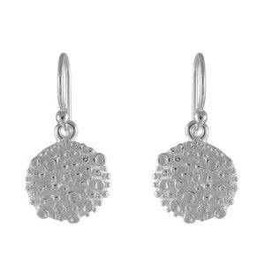 Bubble Radiance: Sterling Silver Bubble-Textured Earrings - Model 1251-013