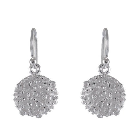 Bubble Radiance: Sterling Silver Bubble-Textured Earrings - Model 1251-013