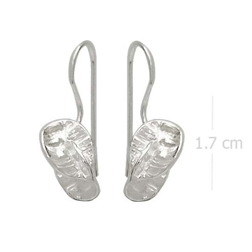 Sandblasted Silver Abstract Wing Earrings - Flight of Fancy - Model 1251-033