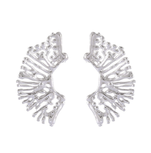 Abstract Coral Reef Sterling Silver Earrings - Model 1254-002