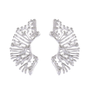 Abstract Coral Reef Sterling Silver Earrings - Model 1254-002