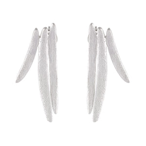Sandblasted Sterling Silver Stud Earrings - Model 1257-015