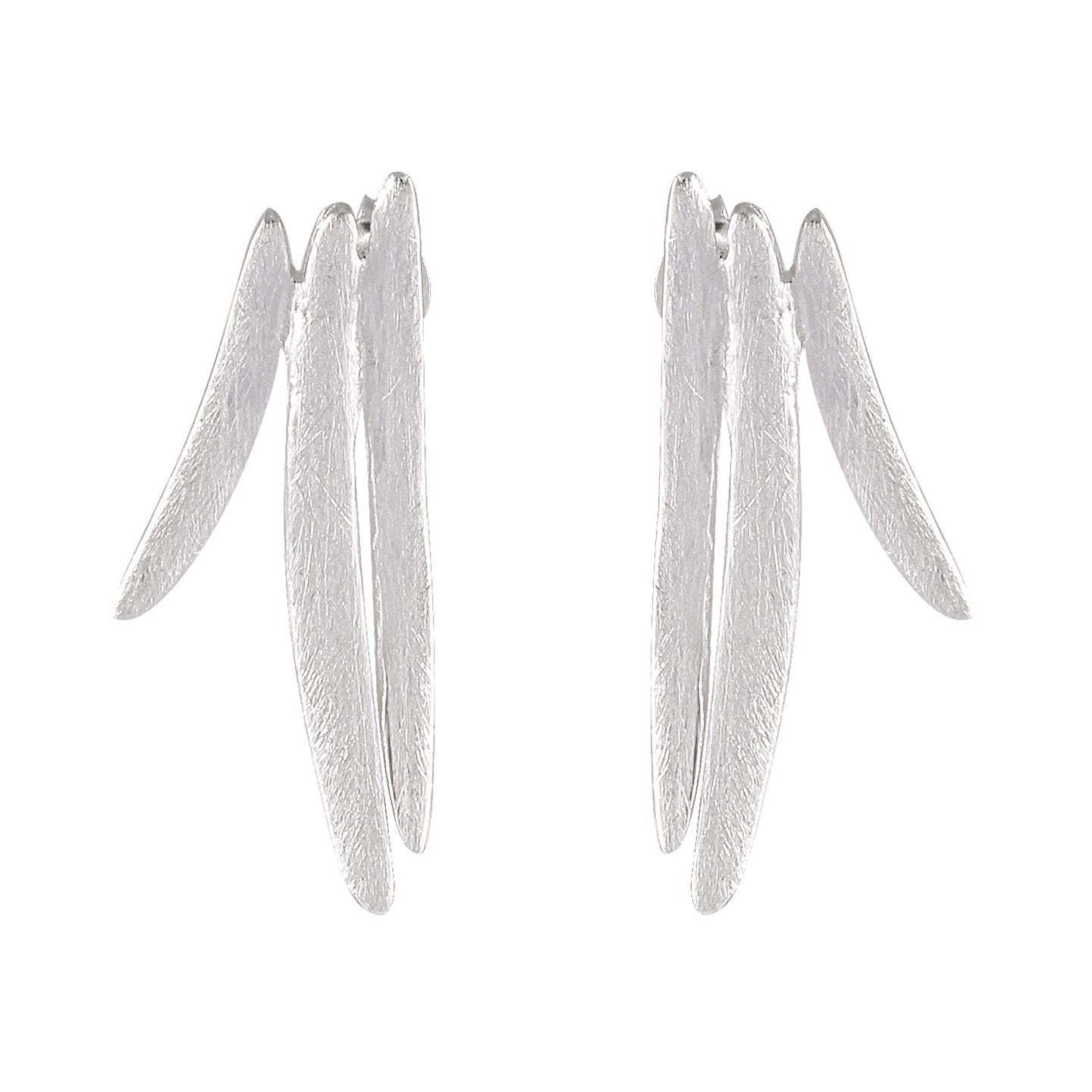 Sandblasted Sterling Silver Stud Earrings - Model 1257-015