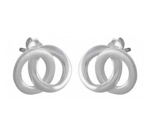 Satin Loop Harmony Sterling Silver Earrings - Model 1257-045