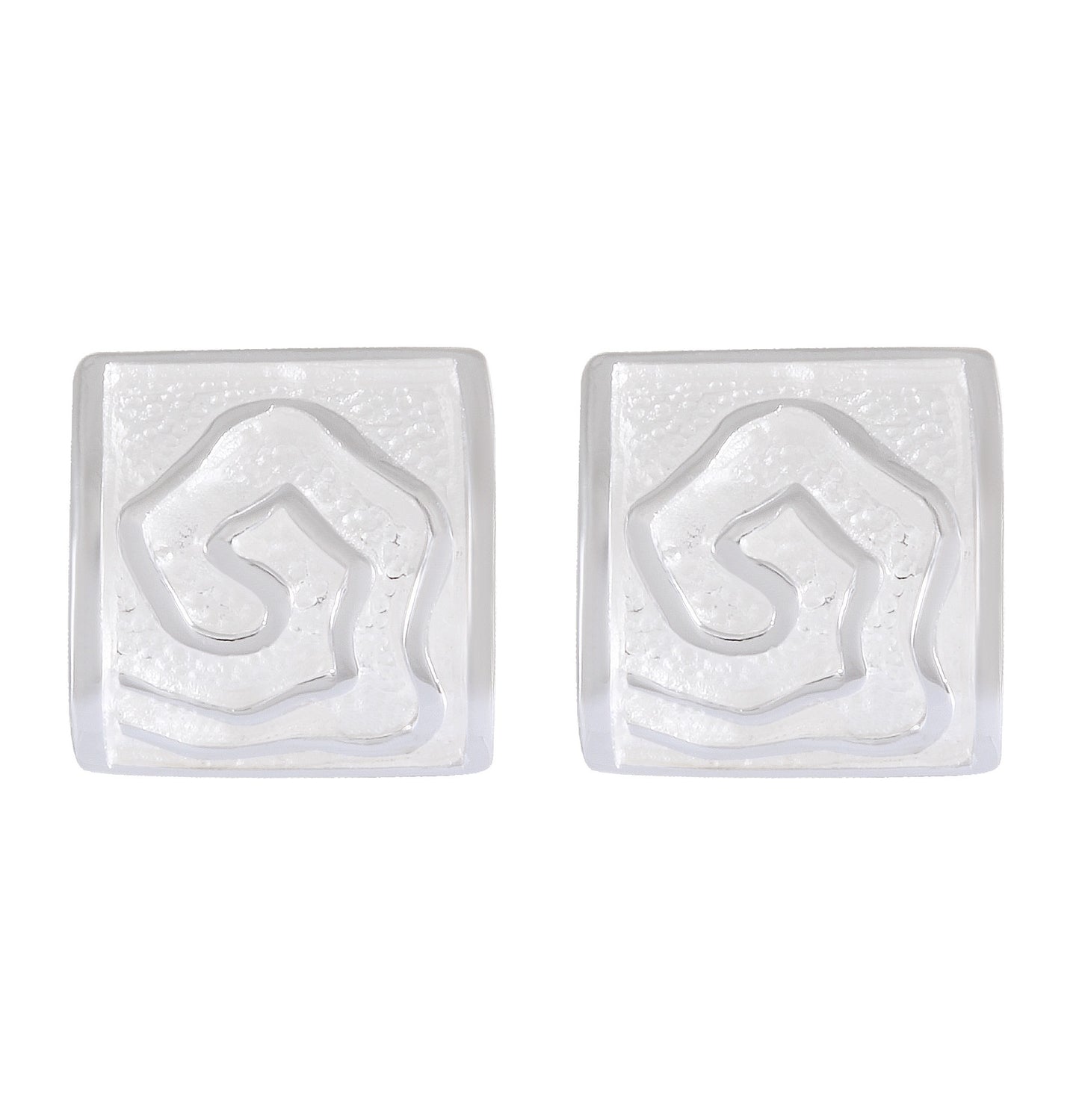 Geometric Mirage Sterling Silver Studs - Model 1257-052