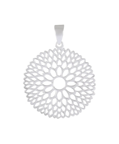 Necklace with Pendant Radiant Mandala Sterling Silver - Model 131-005