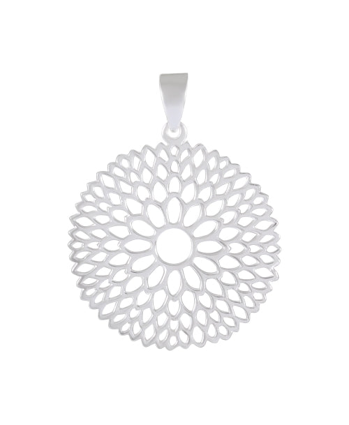 Necklace with Pendant Radiant Mandala Sterling Silver - Model 131-005