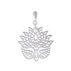 Necklace with Pendant Lotus Bloom Sterling Silver - Model 131-016