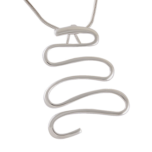 Necklace with Pendant Serpentine Elegance Sterling Silver - Model 131-019