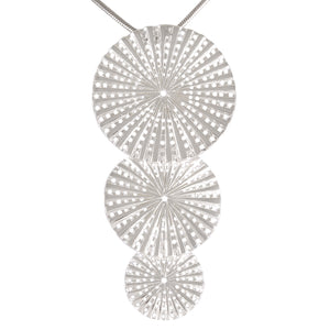 Necklace with Pendant Triple Radiance Sterling Silver - Model 131-025