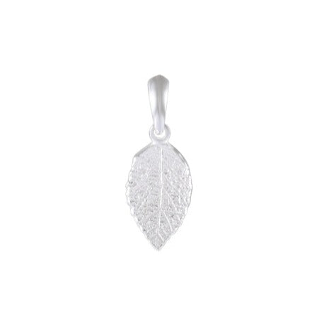 Necklace with Pendant Delicate Veinwork Sterling Silver Leaf - Model 131-028