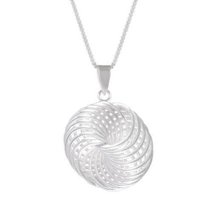 Necklace with Pendant Elegant Infinity Swirl in Sterling Silver - Timeless Elegance - Model 131-036