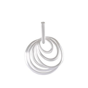 Necklace with Pendant Spiral Elegance Sterling Silver - Contemporary Chic - Model 131-037