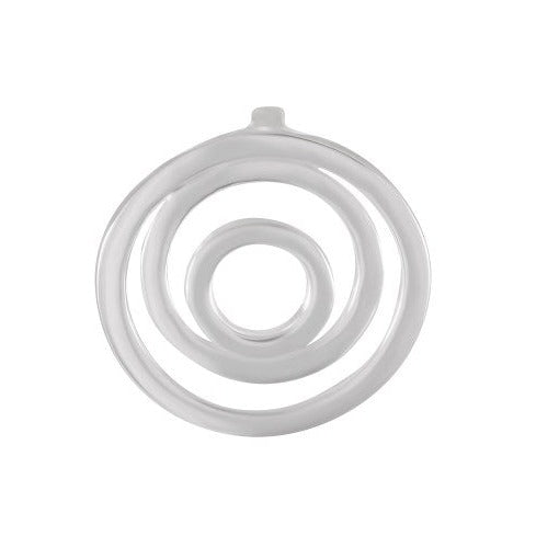 Necklace with Pendant Concentric Circles Sterling Silver - Modern Harmony - Model 131-040