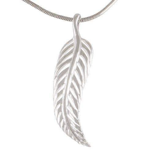 Necklace with Pendant Sterling Silver Feather - Soaring Spirit - Model 131-051