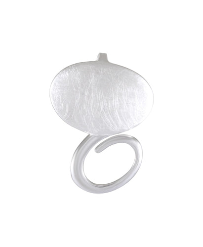 Necklace with Pendant Circular Harmony Sandblasted Sterling Silver Model 135-021