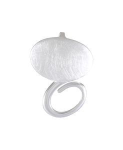 Necklace with Pendant Circular Harmony Sandblasted Sterling Silver Model 135-021