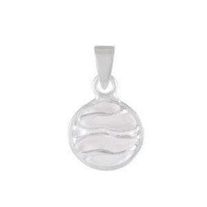 Necklace with Pendant Serenity Ripple Sterling Silver - Satin Sandblasted Finish - Model 135-031
