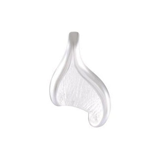 Necklace with Pendant Modern Fluidity Sterling Silver Abstract - Sandblasted Finish - Model 135-033