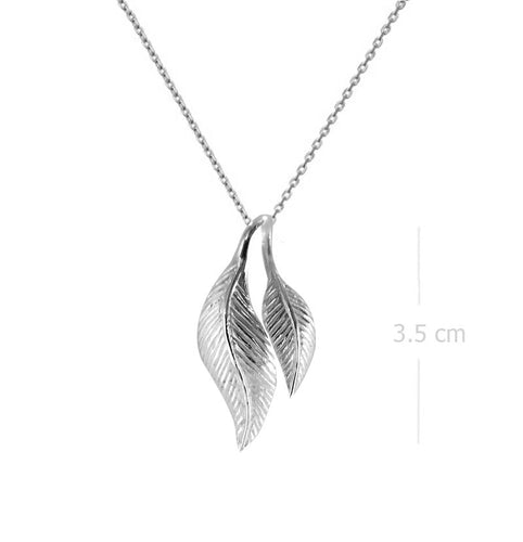 Necklace with Pendant Featherlight Grace Sterling Silver Leaf  - Model 135-063
