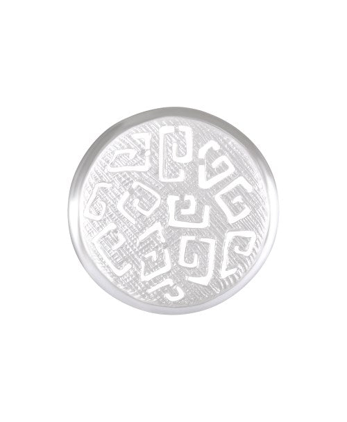 Necklace with Pendant Timeless Glyph Sterling Silver Sandblasted Round  - Model 135-072