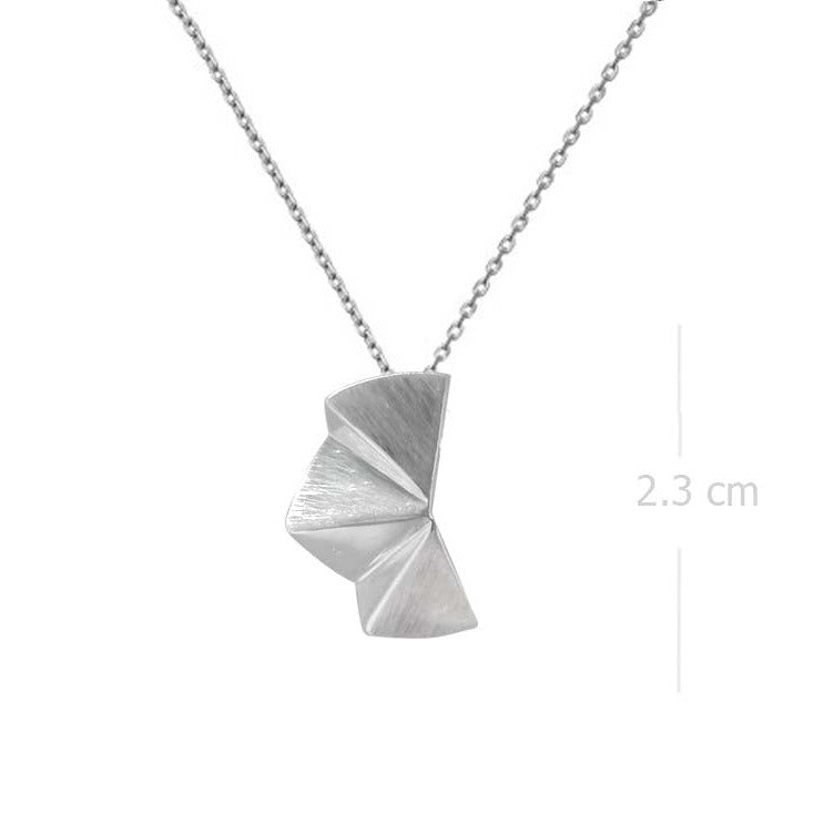 Necklace with Pendant Modern Abstract Sterling Silver  | Geometric Artisan Crafted Jewelry - Model 135-079