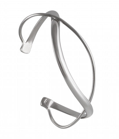 Sleek Sterling Silver Crossover Bangle | Elegant Minimalist Bracelet - Model 151-002