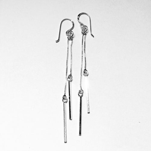 Silver Maker Family Elegance: Sterling Silver Spiral Drop Earrings - Model 1212-092