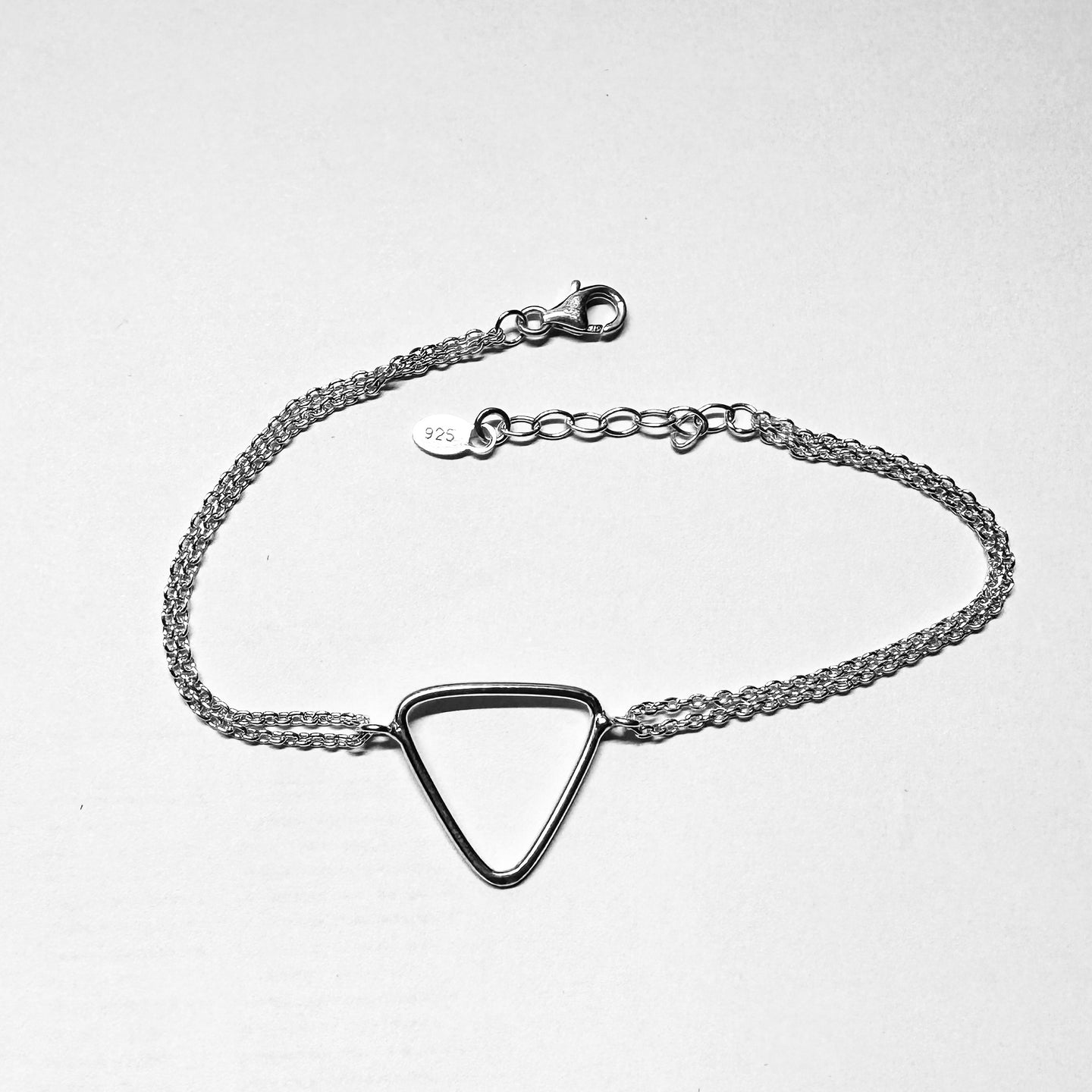 Sterling Silver Triangular Charm Bracelet | Chic Minimalist Jewelry - Model 151-005