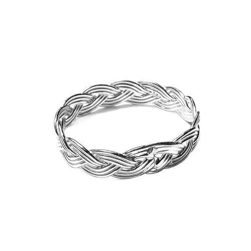 Braided Harmony Silver Band 92.5% Sterling Silver - Model 111-139 - Silver Maker Family 