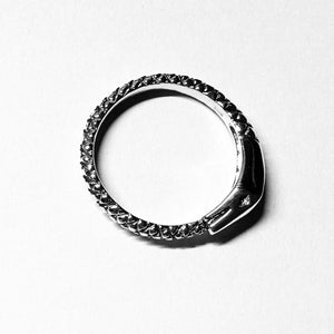 Ouroboros Serpent Band Ring Silver & Oxidized - Model 114-066 - Silver Maker Family 