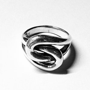 Infinity Swirl Silver Ring Silver & Oxidized - Model 114-064 - Silver Maker Family 