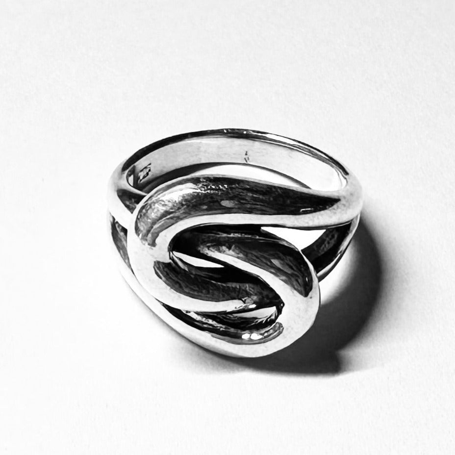 Infinity Swirl Silver Ring Silver & Oxidized - Model 114-064 - Silver Maker Family 