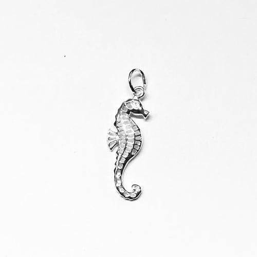 Necklace with Pendant Silver Seahorse Charm - Nautical Elegance, Marine-Inspired Jewelry - Model 131-093