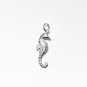 Necklace with Pendant Silver Seahorse Charm - Nautical Elegance, Marine-Inspired Jewelry - Model 131-093